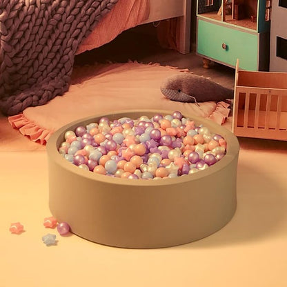 GOGOSO Ball Pit Balls for Toddlers Phthalate-Free BPA-Free Non-Toxic Crush Proof Soft Plastic Play Balls Baby Kids Shape Tent Pool Playhouse Playpen Party Decor, Pink Blue Purple White,50PCS