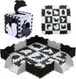 Foam Play Mat for Kids，25Pcs Square Interlocking Puzzle Floor Mat，Baby Play Mat Floor Mat Foam Puzzle Playmat for Toddlers with Fence - Black Animals