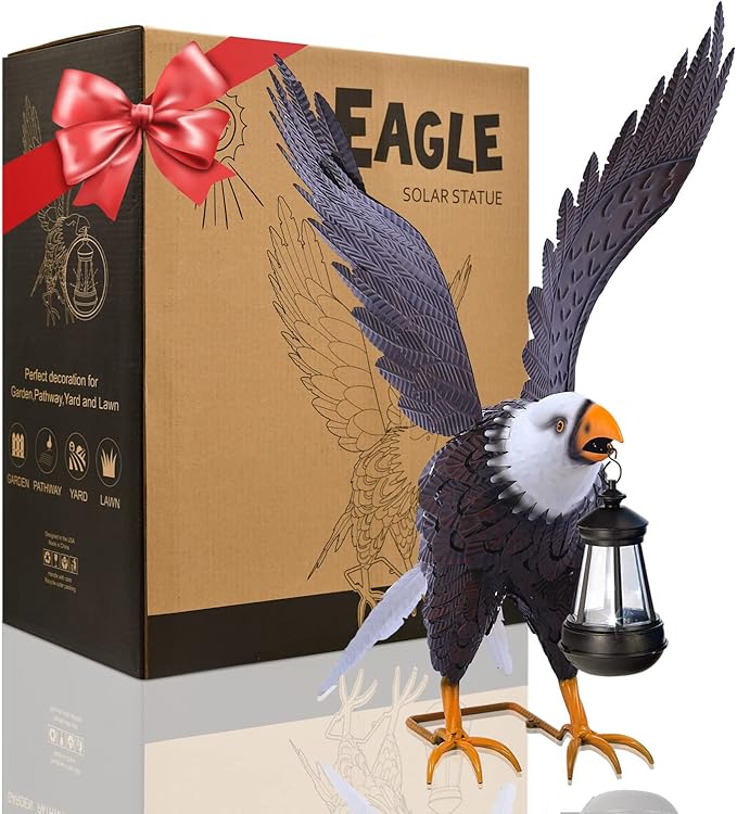 Nacome Metal Bald Eagle Large Outdoor Statues,Yard Decorations Outdoor Garden Sculptures & Statues，Garden Gifts