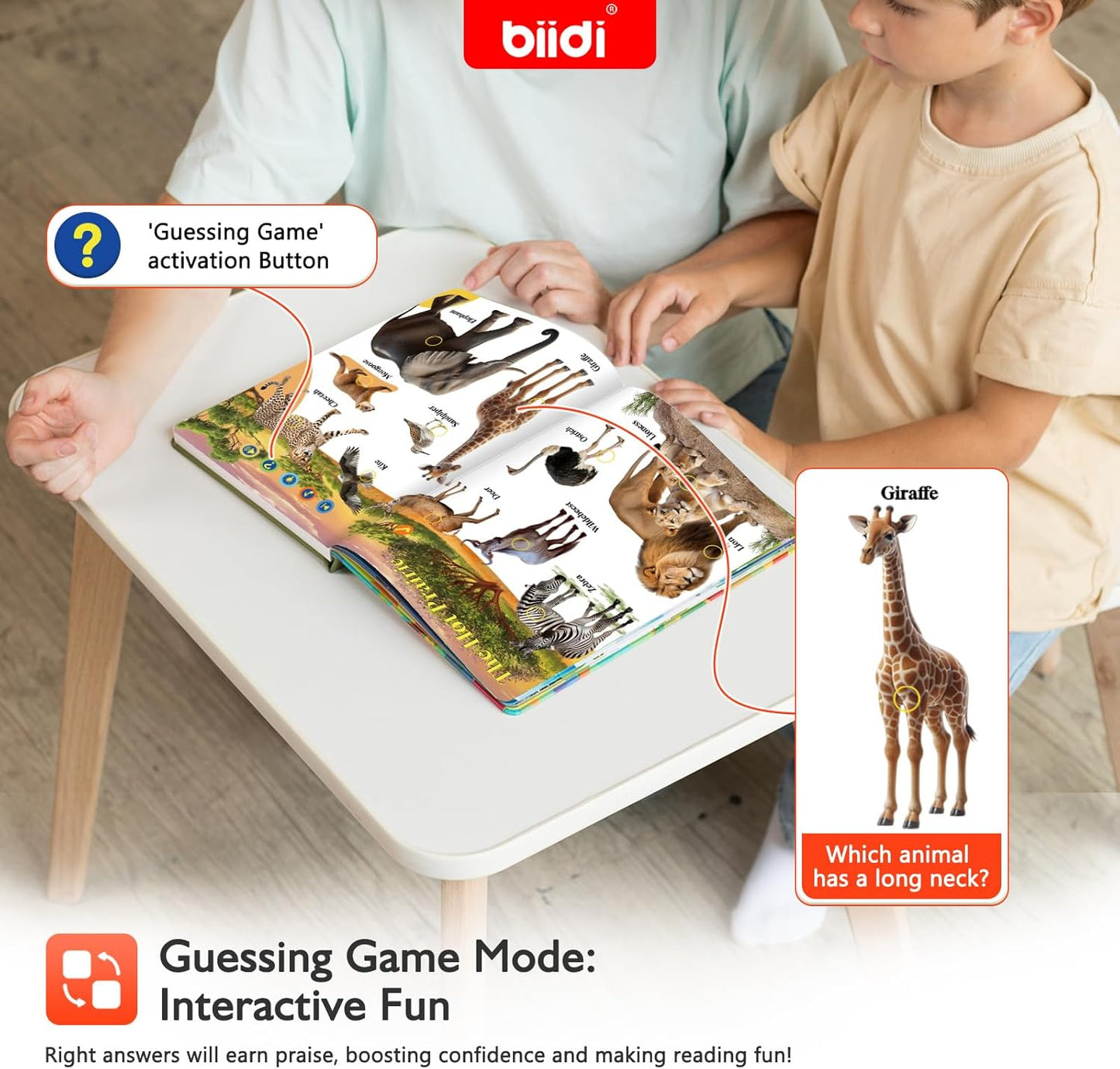 English Talking Book for todddler 3-5,Interactive Sound Book Kids 3 4 5 6 7 8 Year Old,Preschool Educational Learning Toy,Boys and Girls Birthday Gift,Autism Sensory,with 600+Sounds,171 Animal