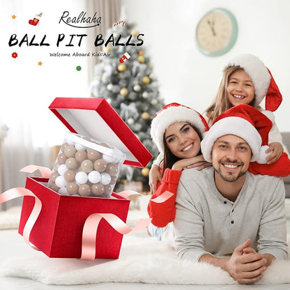 Realhaha Ball Pit Balls 50 100 200 500 Play Balls Plastic Balls for Baby Girls Toddlers Kids Play Tent Pool Playhouse Playpen Party Decoration