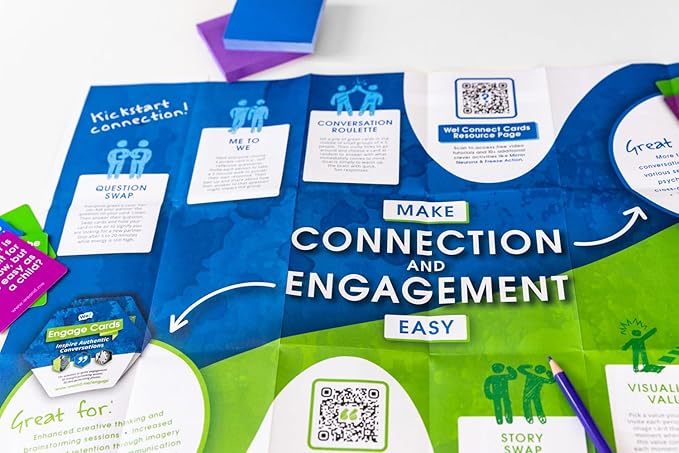 We! Connection Toolkit – Conversation Starter, Icebreaker Card Games, and Communication Book Bundle – Ideal for Office Team Building, Group Connection Activities, and Educational Games for Adults