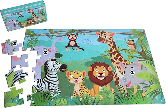 Animals Floor Puzzle for Kids 3-5: 48 Large Pieces for Children Ages 4-8 - Learning & Eductional Jigsaw Puzzle for Toddler's Gift & Family Activities