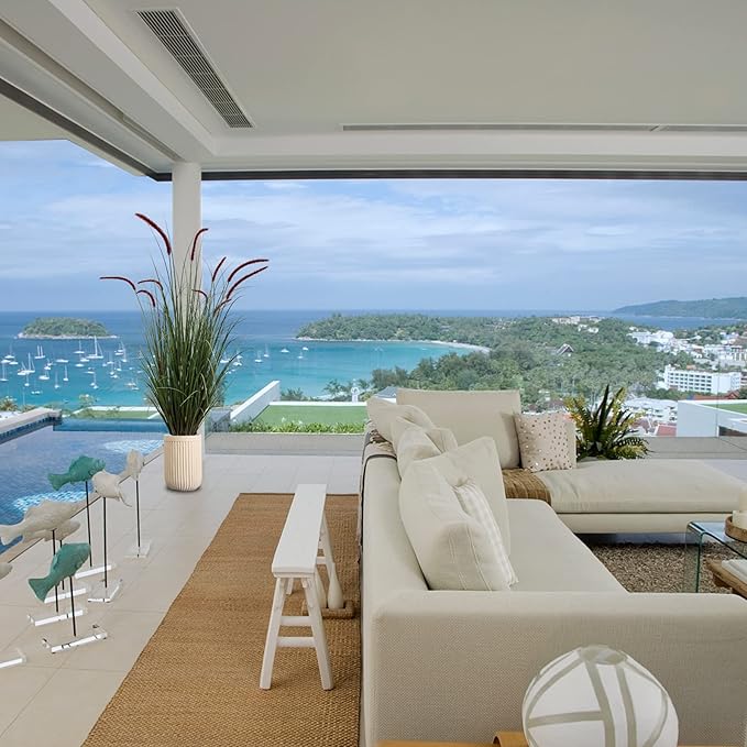 Artificial Plant 47in(1pack) Tall Artificial Grass Plant,Faux Plants Indoor Home Decorative Artificial Plants & Flowers in Pot Fake Plant, House Plant Indoor