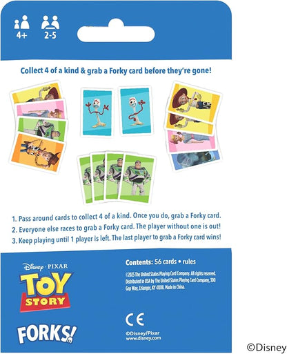 Bicycle Disney Games Bundle: 3 in 1 Mickey Card Games, 3 in 1 Pixar Card Games, and Disney Pixar Forks: Plays Like Spoons, Includes 7 Different Games