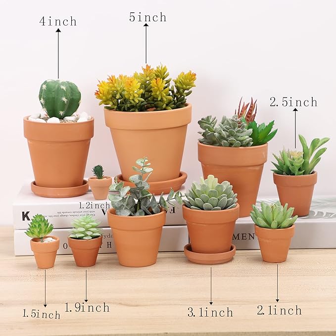 Yishang 2 inch Small Terracotta Pots with Drainage Holes,Mini Clay Ceramic Pottery Planter,Cactus Flower Nursery Terra Cotta Pots, for Indoor/Outdoor Succulent Plants, Crafts, Wedding Favor(80 Pack)