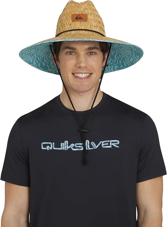 Quiksilver Men's Wide Brim Outdoor Lifeguard Straw Sun Hat