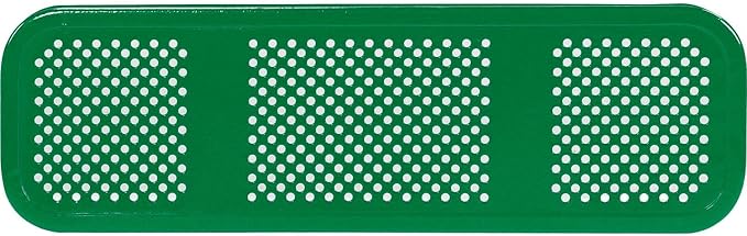 Global Industrial 46" Square Picnic Table, Perforated Metal, Green Thermoplastic Coating, Attached Benches, 1-1/2” Umbrella Pole Hole, Outdoor-Rated, 1200 lb Capacity