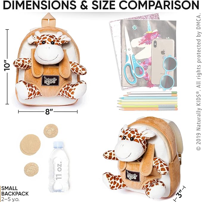 Giraffe Backpack, Giraffe Toys for Kids 3-5, Toddler Stuffed Animal Gifts for 2 3 4 5 Year Old Girl Boy