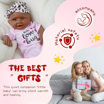 Girl 18 Inch, Full Silicone Baby Doll, Realistic Baby Dolls, Realistic Veins & Pose, Not Vinyl, Reborn Baby Dolls Silicone Full Body, Gift Set