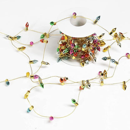 Orgrimmar Fake Light String Christmas Decoration Doll House Miniature Furniture Accessories String Lights (10m/394inch)