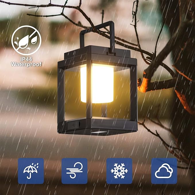 Solar Lantern Outdoor Table Lamp: Portable Hanging LED Lights - Waterproof Decorative Lights for Patio Camping