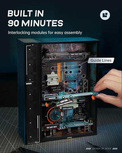 ROKR Marble Run Model Building Kit, 3D Puzzles for Adults, DIY Miniature Kit, Ideal Gift for Men and Women