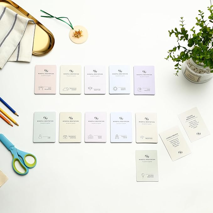 Special Supplies 101 Mindfulness & Meditation Cards Daily Self Care Kit for Stress & Anxiety Relief Relaxation Gifts for Teens and Adults Motivational Cards for Women with Positive Affirmations
