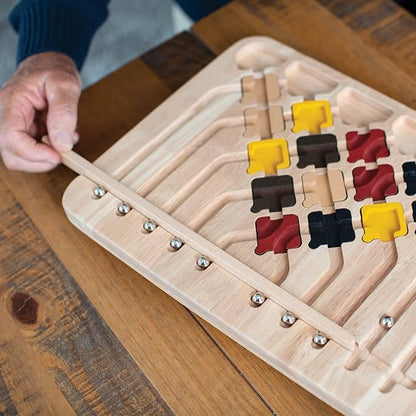 MindWare Marble Circuit Deluxe Brain Teaser Puzzles – Logic Game for 1 Player – Great Gift for Kids & Adults – Premium Marble Maze Game with 100 Brain Puzzles – Ages 8+