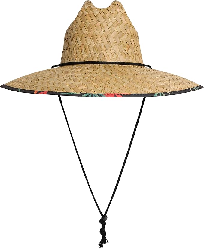 Quiksilver Men's Wide Brim Outdoor Lifeguard Straw Sun Hat