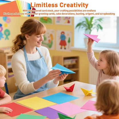 MAXECHO 8.5" X 11" Colored Cardstock Bulk 300 Sheets 30 Assorted Colors Construction Paper Card Stock Printer Paper for DIY Crafts, Kids School Supplies, Cricut, 180 GSM