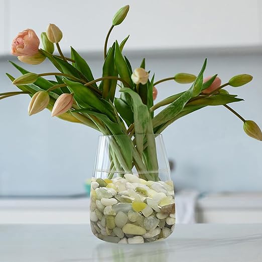 10LB Succulent Jade Pebbles for Landscaping, 3/8 Inch Natural Decorative Polished Stones, River Rocks for Landscaping, Vase, Flowerpot Decoration, Indoor Decoration and Garden Decoration