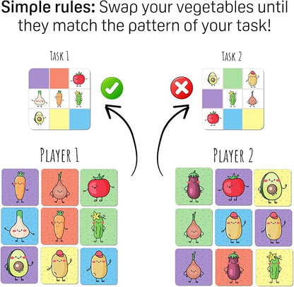Potato Tomato • Quick Card Game for Children and Adults • Travel Game • Board Game for Families • Ages 6+ • 2-4 Players • 30 Minutes
