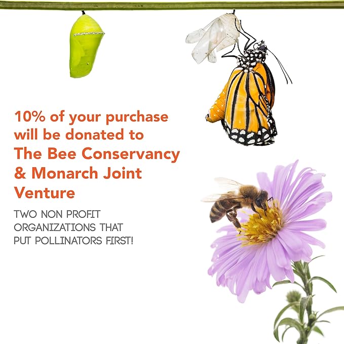 Pollinator Wildflower Seed Shaker Collection - ~300,000+ Wild Flower Seeds for Planting - Includes Hummingbird & Butterfly, Save The Monarchs, and Save The Bees Wildflower Mixes - Covers ~1,000 sq ft…