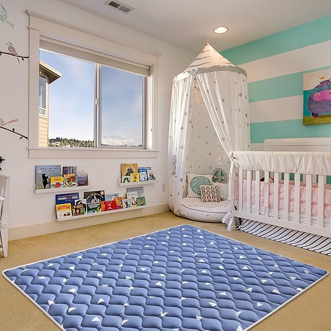 Baby Play Mat for Floor 71" X 59", Premium Thicken Foam One-Piece Crawling Mat, Extra Large Non-Slip Cushioned Activity Playmats for Babies, Toddlers, Infants, Play & Tummy Time