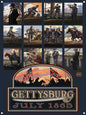 Gettysburg Civil War Collage Metal Art Print from Travel Artwork by Artist Paul A. Lanquist 8.5" x 11.5"