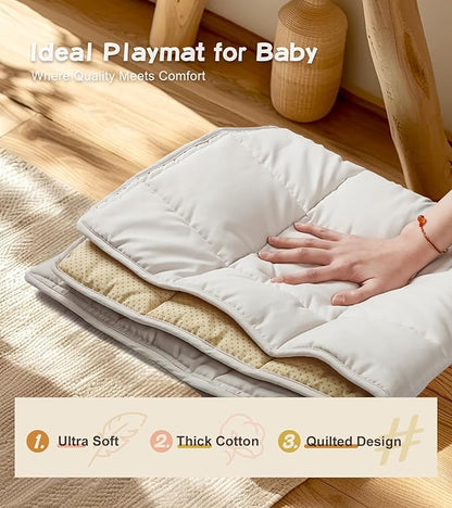 little dove Baby Gym with Mat, Wooden Play Gym with 9 Sensory Toys, Foldable Baby Play GymFrame Activity Center, Natural Pine Wood, Montessori Toys, Easy to Assemble & Clean, Natural Color