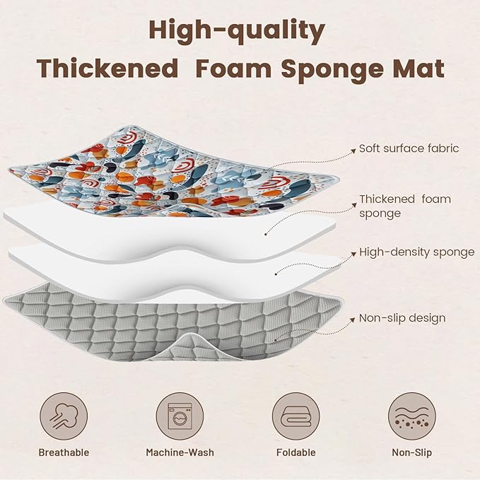 74" × 50“ Baby Play Mat for Playpen, Baby Playmat for Floor, Thick Ultra Soft Play Mat for Babies and Toddlers Infants Playing or Crawling, Grey