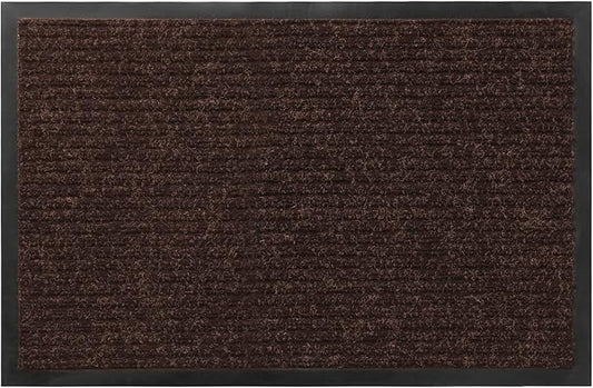 Profile Rubber Door Mat, 35x23inch, Heavy Duty, Entrance Doormat, Indoor and Outdoor, Waterproof, Easy Clean Shoe Scraper, Home Rug Welcome Mats for Entryway, Patio, Porch, Brown