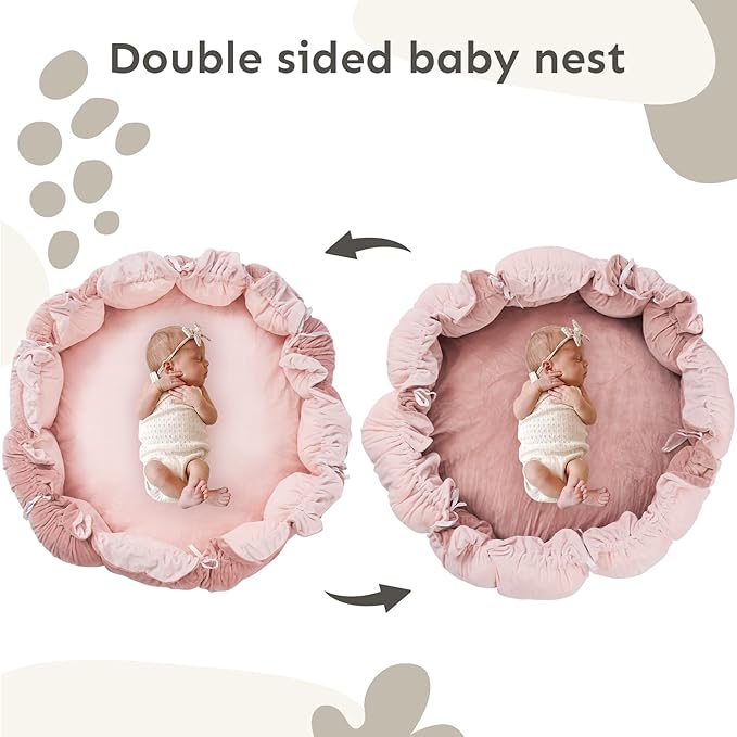 5-in-1 Thick & Plush Baby Play Gym, Baby Play Mats for Floor, Tummy Time Mat with 6 Toys, Cat Bed Dog Bed, Convertible Stage-Based Developmental from Babies to Toddlers, Ball Pit, Pet Cushion Cloudico