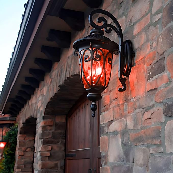 Hompavo Upgraded LED Flame Light Bulbs, 3 Modes Flickering Light Bulbs, E26 Chandelier Base Candle Fire Light Bulb for Halloween Christmas Party Porch Indoor & Outdoor Home Decoration - 6 Pack Red