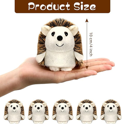 Zubebe Mini Hedgehog Toy Bulk Halloween School Gifts Plush Operation Christmas Stuffed Animal 4 Inch Small Party Favor Decoration DIY Keychain Kid Children Classroom for Baby Shower Birthday(24 Pcs)