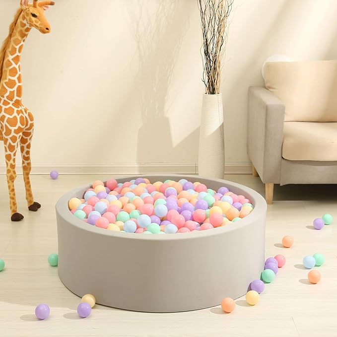 GOGOSO Ball Pits Balls for Toddlers Pack of 50 100 200 Plastics Shape Ball Non-Phthalate Non-BPA Non-Toxic 2.2-Inch Crush Proof Play Balls