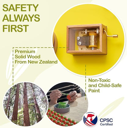 Monläurd® Caterpillar Montessori Busy Board,Sensory Board,Educational Toys,Activity Cube,Wall Toys,Daycare Furniture,Playroom Furniture,Interactive Toys,Wooden Toys,Learning Toys,Boys and Girls 6 M+