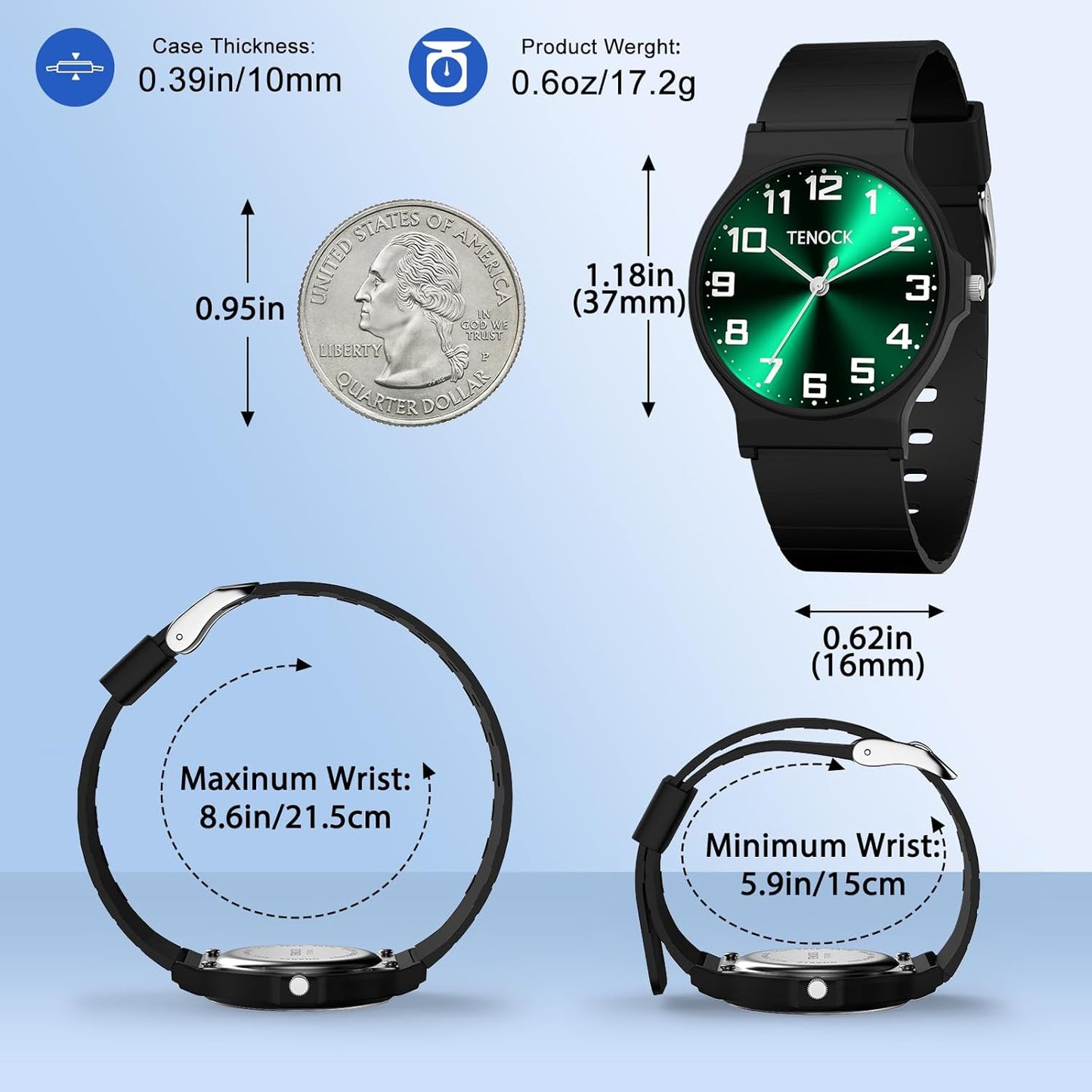 Kids Analog Watch Boys Girls, 30M Waterproof, Sports Watch for Boys, Easy to Read Children's Thin Dial Wrist Watches with Soft Band, for Ages 5-15 Kids Great Birthday Gifts Christmas Day