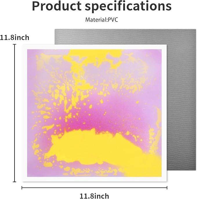 Liquid Lava Tiles for Kids： 11.8x11.8 in Educational Play Mat with Non-Slip Base Develop Motor Skills & Creativity for Children 3-12 Years（6PTFG2