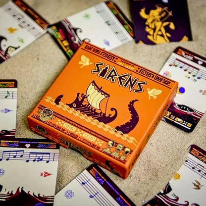 Sirens | Greek Mythology Travel Board | Strategic Musical Card Drafting for 1–2 Players, Ages 12+ | Easy to Learn for Family Night | Tiny Series