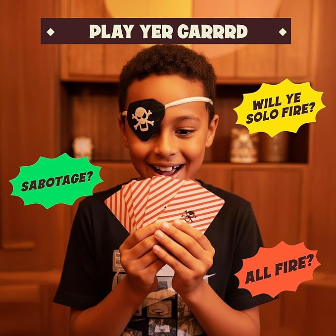 Fire in The Hole – Hilarious Pirate Game for Kids & Families | Ages 6+, 2–4 Players | Toss & Line-Up Cannonballs to Win | Easy to Learn, Quick to Play, Great Gift