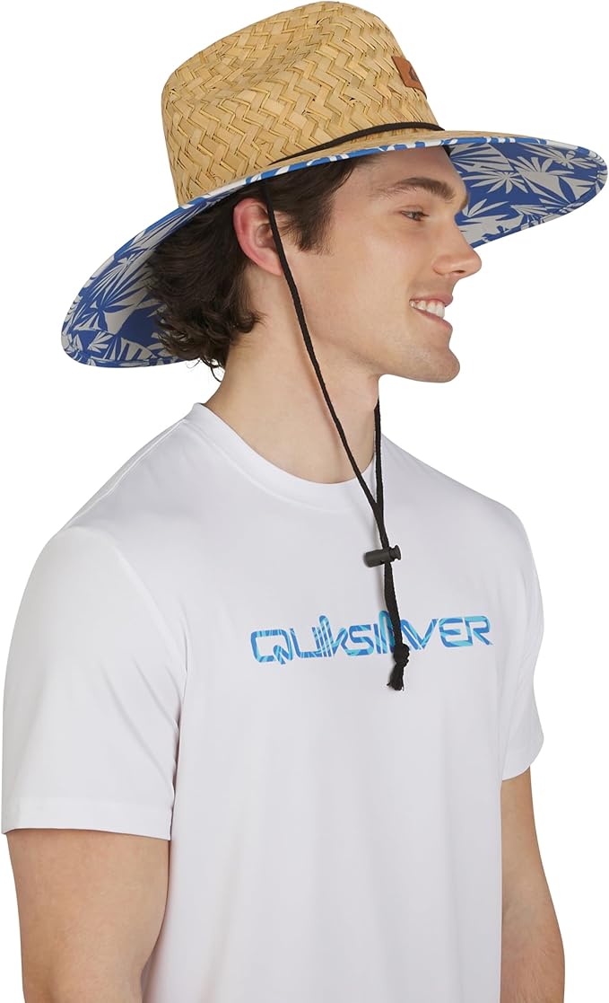 Quiksilver Men's Wide Brim Outdoor Lifeguard Straw Sun Hat