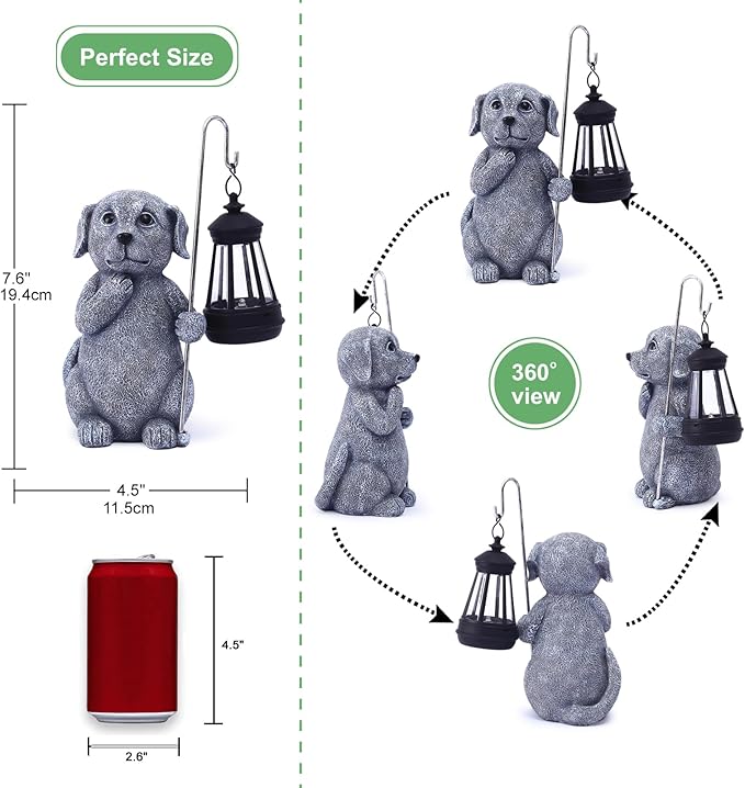 Garden Decor Solar Statues for Mom Grandma Birthdays for Women Sister Wife Lady - Front Patio Balcony Yard Art Lawn Ornaments Porch Outdoor Outside Decorations