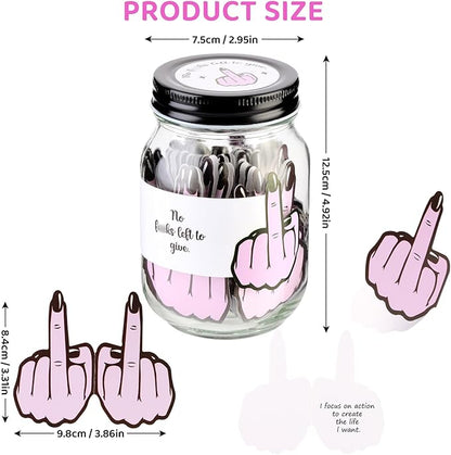 60 PCS Positive Cards Jar, Emotional Support Jar, Funny Affirmation Cards, Inspirational Gifts for Women, Cheer Up Gifts, Funny Positive Gift for Women, Teen Girl