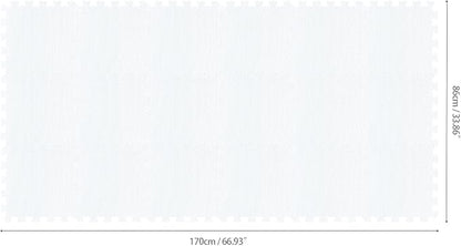 qqpp EVA Rubber 18 Tiles Interlocking Puzzle Foam Floor Mats - Baby Play Mat for Playing | Exercise Mat for Home Workout. White. QC-Ab18N