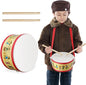 Kids Drum Set 8 Inch Wooden Toy Drum with Adjustable Strap 2 Drumsticks Educational Sensory Musical Instrument Toy Set for Toddlers Kid Baby Boys Girls Gift(Kids Style)