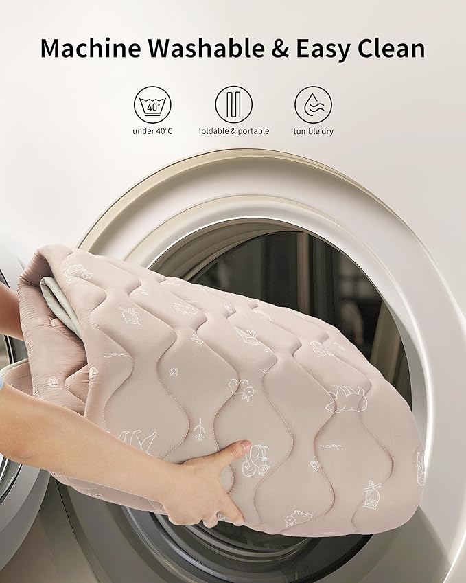 Fortella Play Mat for Baby, Soft Foam Floor Pads, 47"x47" Tummy Time Play mat for Infant and Toddler, Portable Foldable Puzzle Mat for Nursery, Outdoor Yard or Playpen (Forest Taupe)