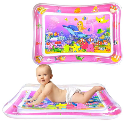 ZHUYNXIR Tummy time Water Playmats, Tummy time mats, Baby Water Play Mat for Kids and Toddlers Baby Toys for 3 to 24 Months, Strengthen Your Baby's Muscles, Pink 27.5x20 in.