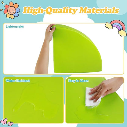 6-Piece Baby Soft Foam Climbing Blocks Set, PU Leather Non Slip Foam Play Gym Climbing Structures for Toddlers 3, Indoor Climb and Crawl Activity Play Set