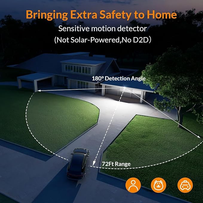 LEPOWER LED Motion Sensor Security Lights, 3 Head Motion Detected, 38W, 4200LM, Waterproof IP65, 5500K, Full Metal for Outdoor, Garage, Porch, Yard (Not Solar Powered, Black)