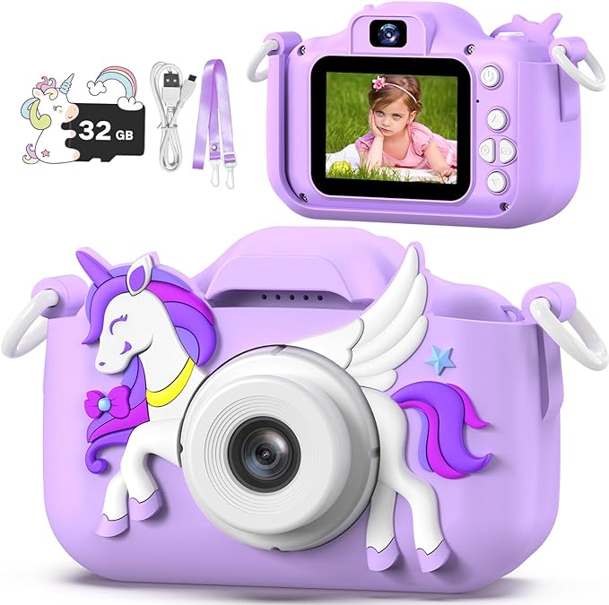 Kids Camera Toy, masterbee Children Camera Toys for Kid Age 3-12, Christmas/Birthday Gifts for Girls, 1080P HD Video Kids Digital Camera, Gift for 3 4 5 6 7 8 9 10 11 12 Year Old Girl