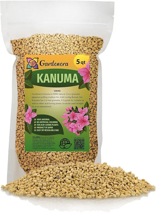 Premium Kanuma Soil Amendment by Gardenera - Unlock The Power of Acidic Soil Conditioning - 5 Quart