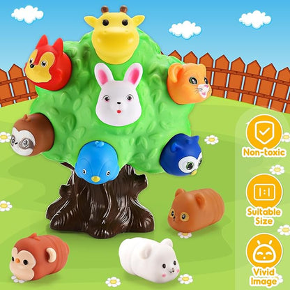 Gifts for 1-5 Year Old Boys, Toddler Toys Farm Animal Learning Toy for Toddlers 1-6 Forest Animal Playset Montessori Toys for 2-6 Girls Sensory Birthday Gifts for Boys